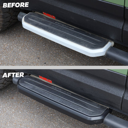 2x Side Step Covers (Smooth Finish) for Land Rover Defender L663 (90) - Matt Black