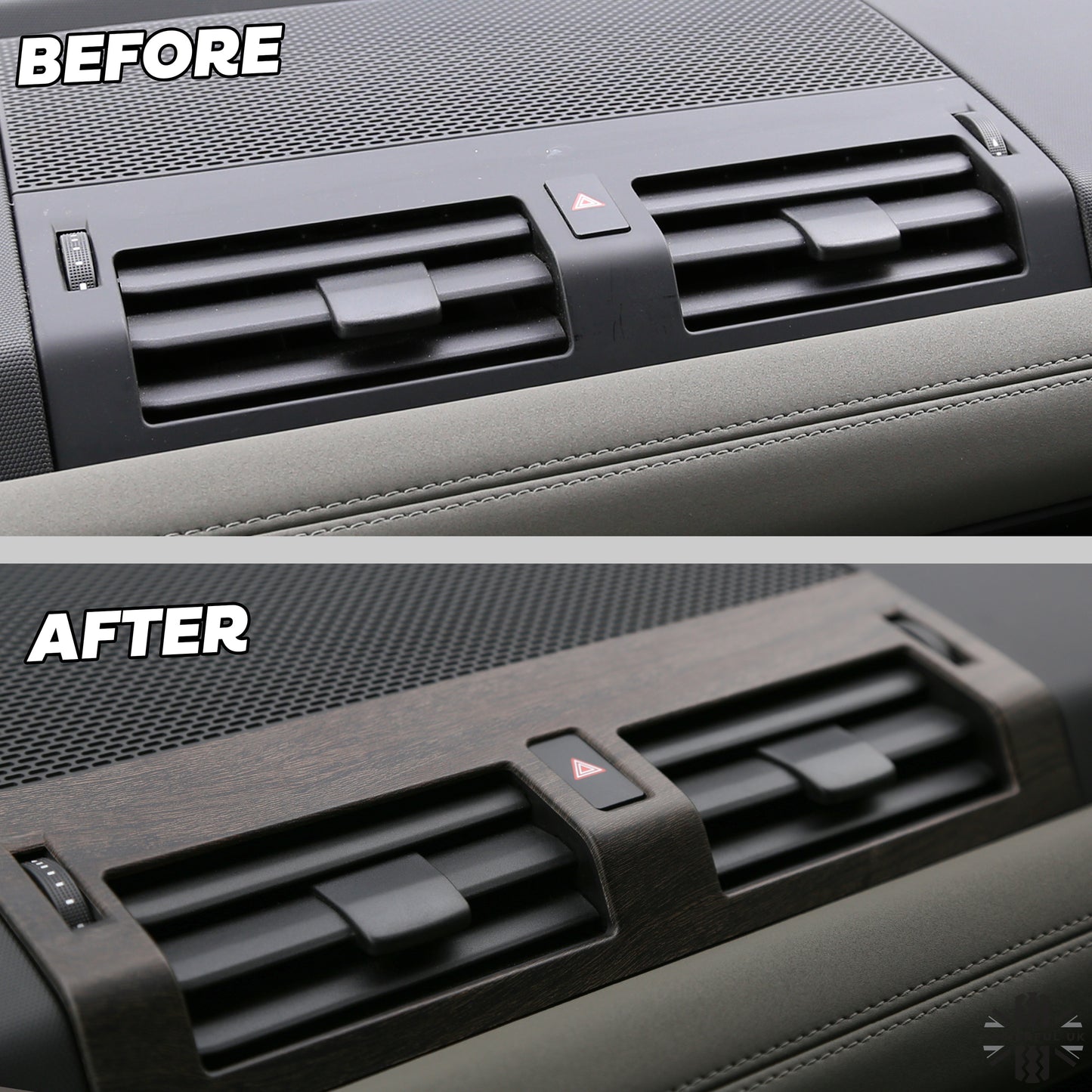 Centre Air Vent Cover Trim - Oak Wood - for Land Rover Defender L663