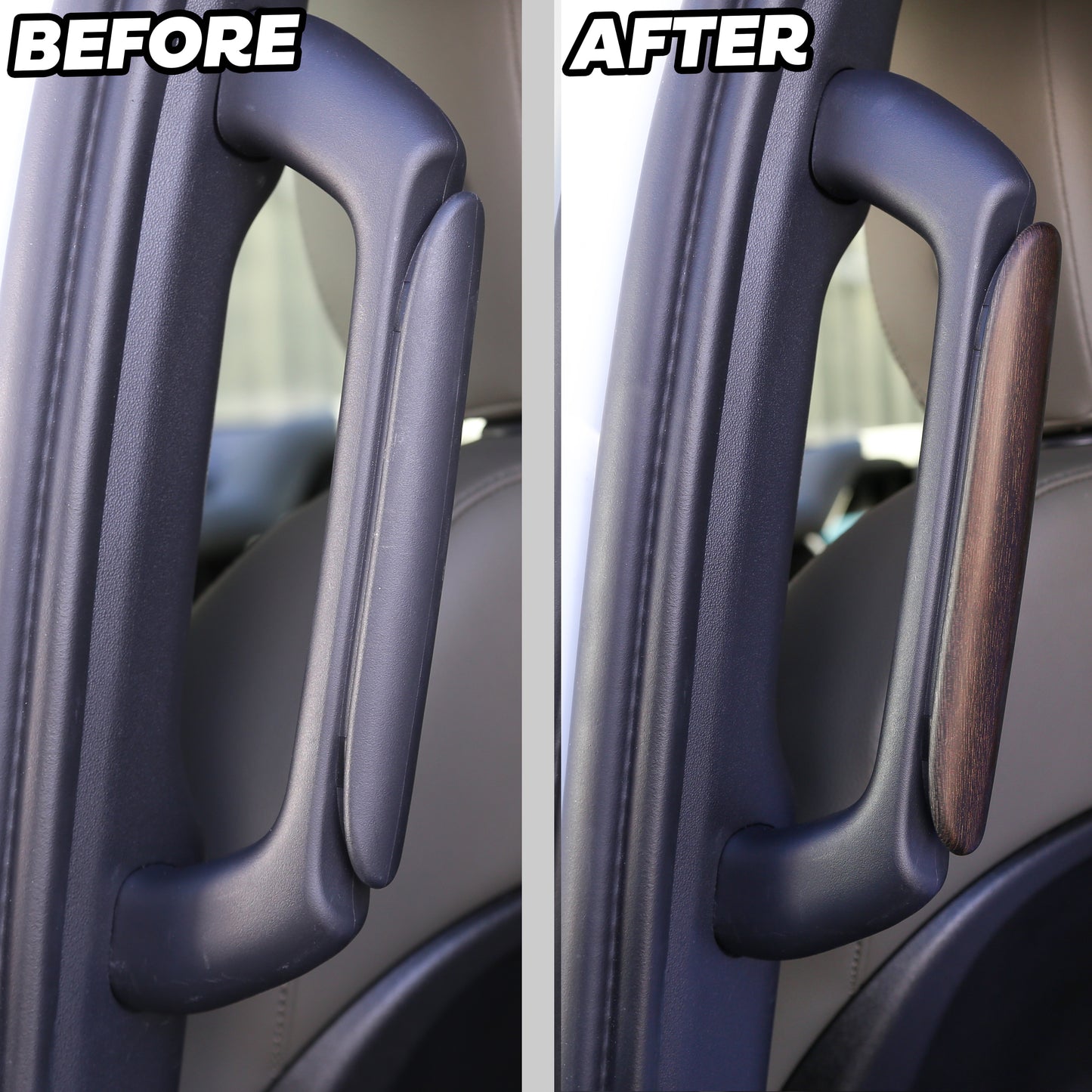 Rear Grab Handle Covers - Oak Wood - for Land Rover Defender L663