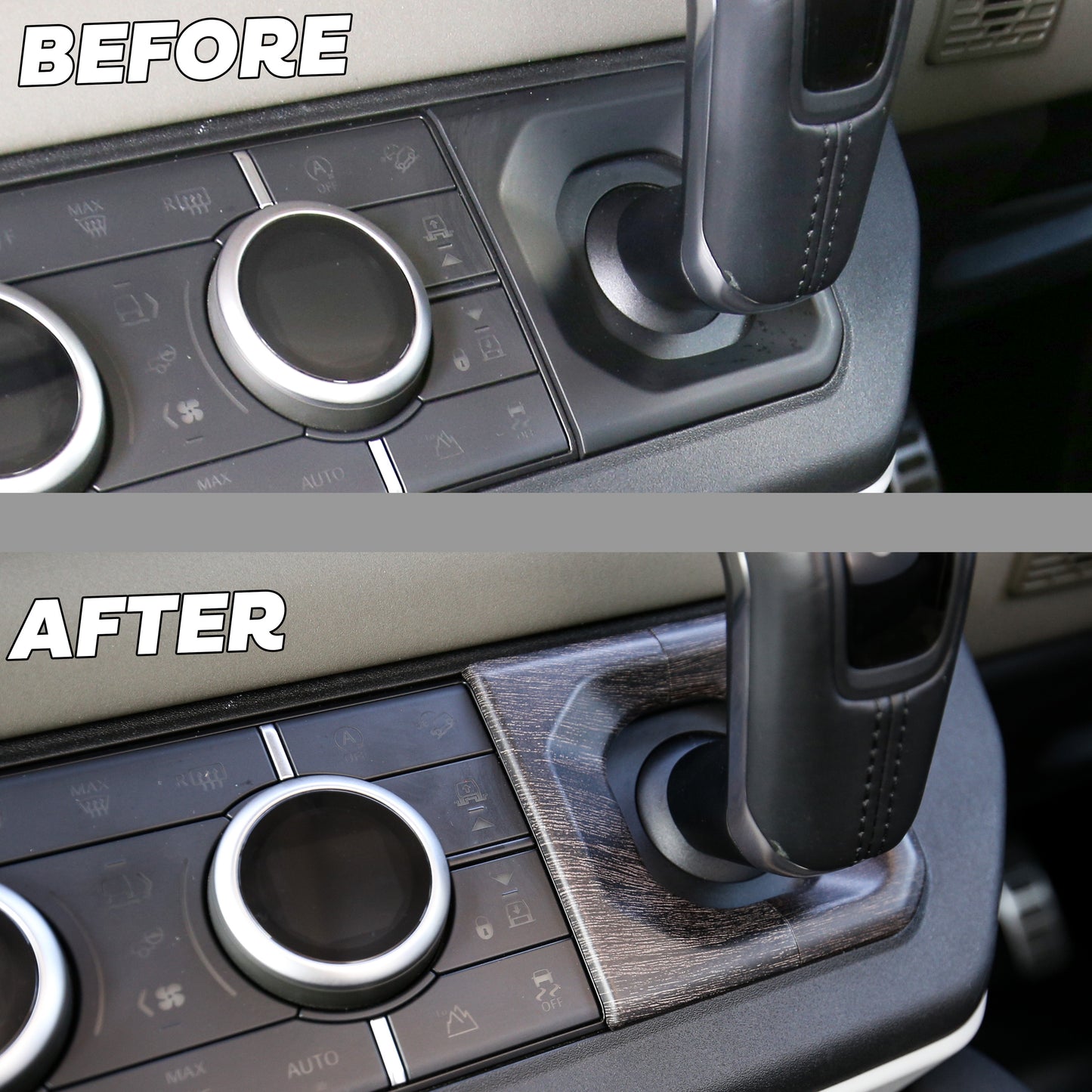 Gear Selector Surround Trim - Oak Wood - for Land Rover Defender L663