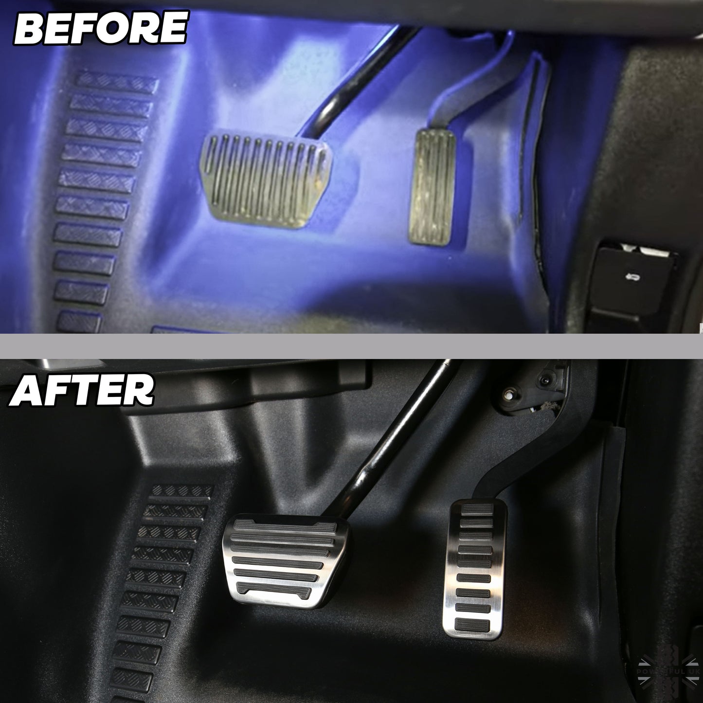 2pc Alloy Pedal Kit for Land Rover Defender L663 - Aftermarket - Type 2