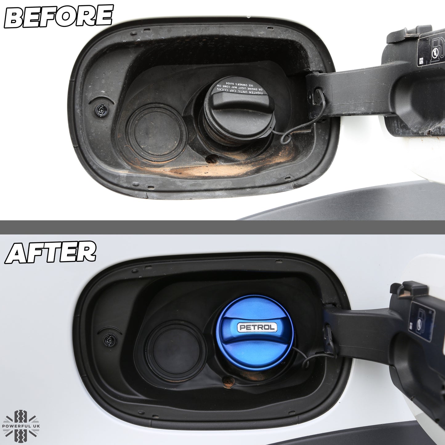 Fuel Filler Cap Cover for Range Rover Velar  - Petrol (Vented) - Blue
