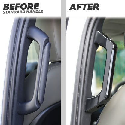 Aluminium Rear Grab Handles (Pair) for Land Rover Defender L663 - Satin Black