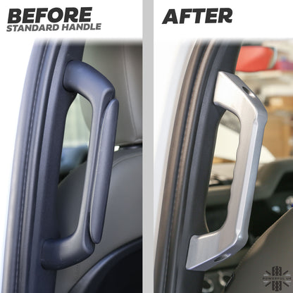 Aluminium Rear Grab Handles (Pair) for Land Rover Defender L663 - Silver