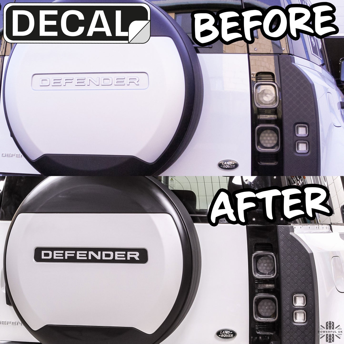 Spare Wheel Cover - Genuine (+ infill decals) for Land Rover Defender 2020