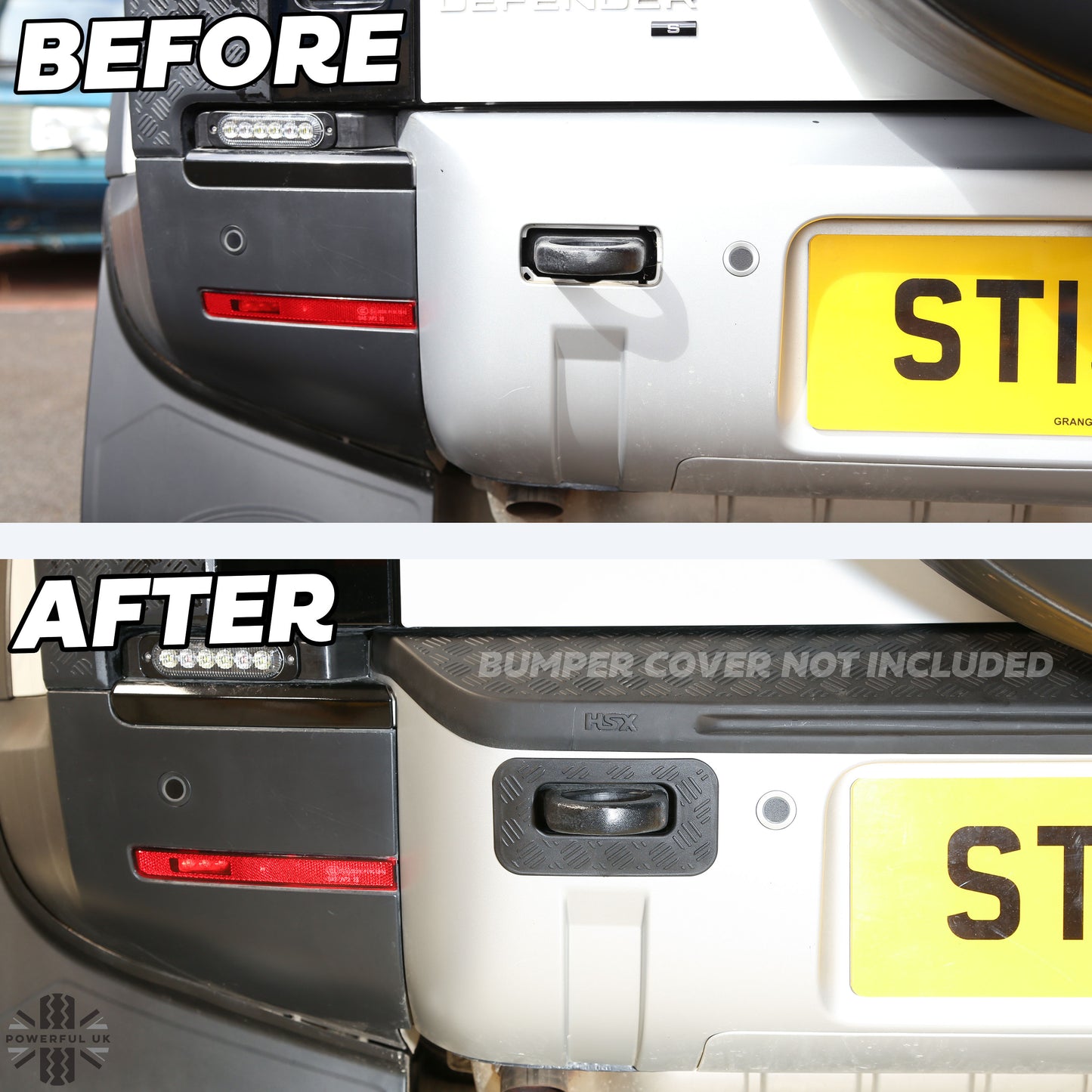 Tow Loop Surrounds Chequer Plate for Land Rover Defender L663 - Slim Type