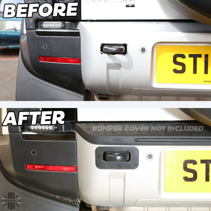 Tow Loop Surrounds Chequer Plate for Land Rover Defender L663 - Slim Type