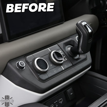 Interior Aircon Control Trim - Set of 3 - BLUE - for Land Rover Defender L663