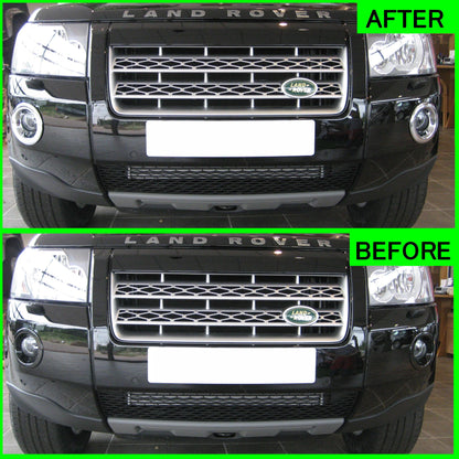 Front Bumper Fog Lamp Bezels in Chrome for Land Rover Freelander 2 - PAIR