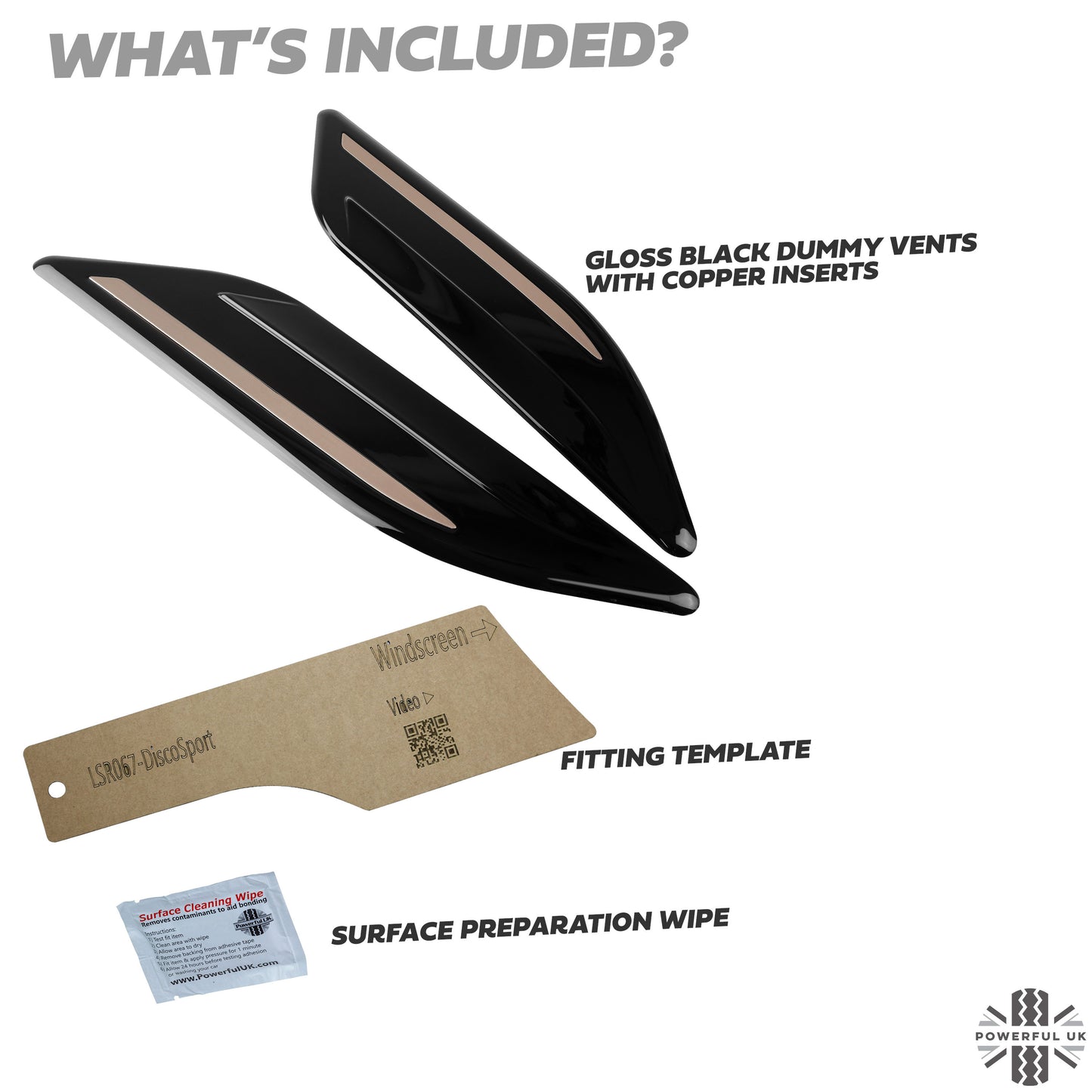 Dummy Bonnet Vents 'Black & Copper' for Land Rover Discovery Sport