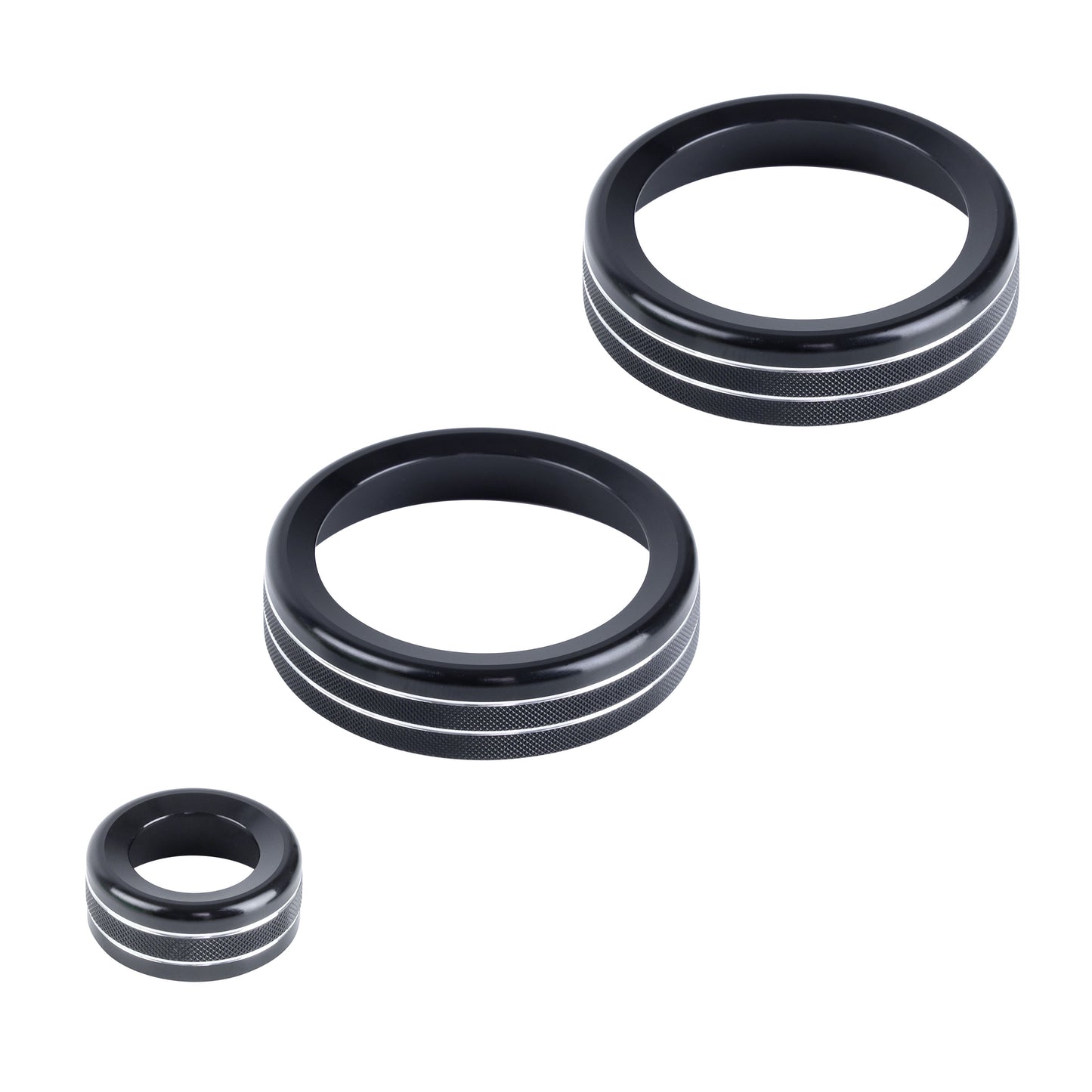Interior Aircon Control Trim - Set of 3 - BLACK - for Land Rover Defender L663