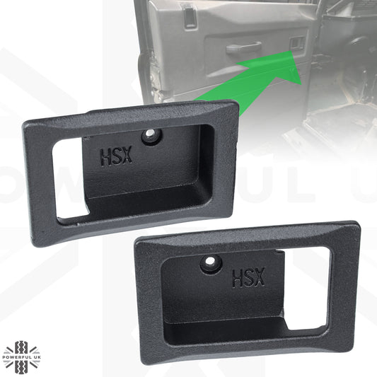 2x Door Handle Bowls for Land Rover Classic Defender - Satin Black
