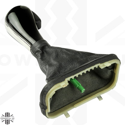 Gear Knob - Black Piano + Polished Metal Insert for Range Rover L322