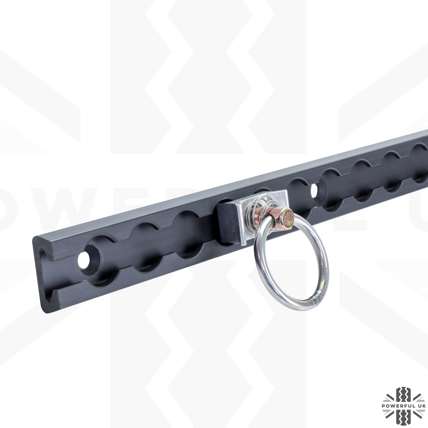 3x Cargo Track/Rails + 6x Tie-down loops - Narrow Type - Black