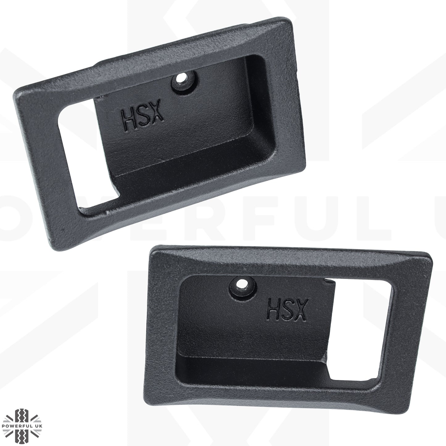 2x Door Handle Bowls for Land Rover Classic Defender - Satin Black