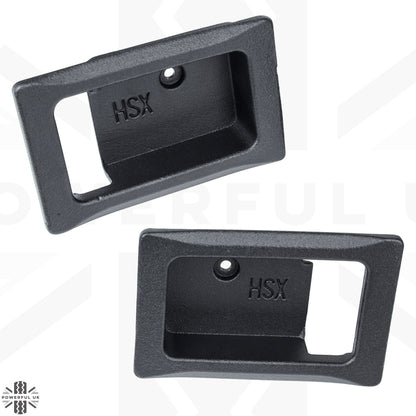 2x Door Handle Bowls for Land Rover Classic Defender - Satin Black