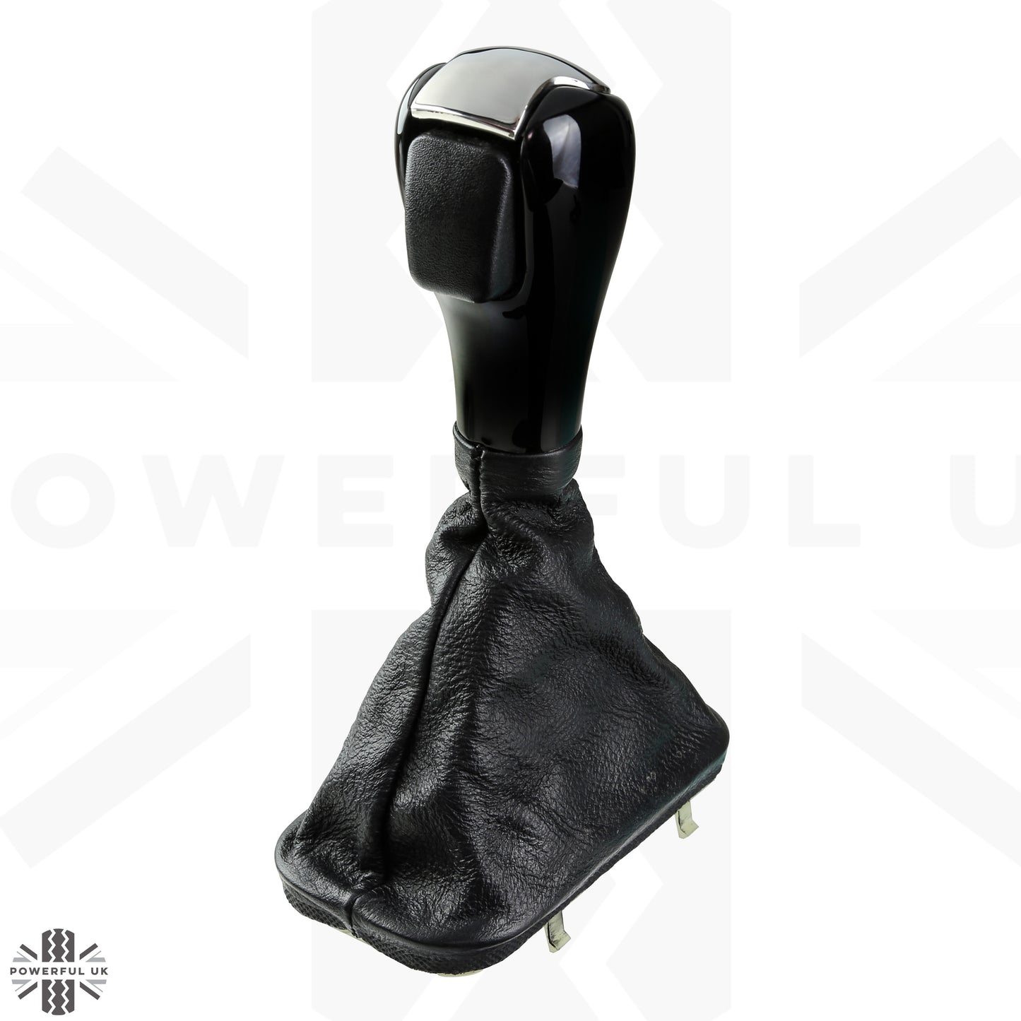 Gear Knob - Black Piano + Polished Metal Insert for Range Rover L322