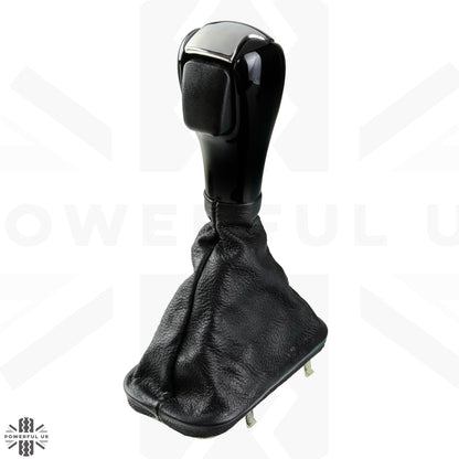 Gear Knob - Black Piano + Polished Metal Insert for Range Rover L322