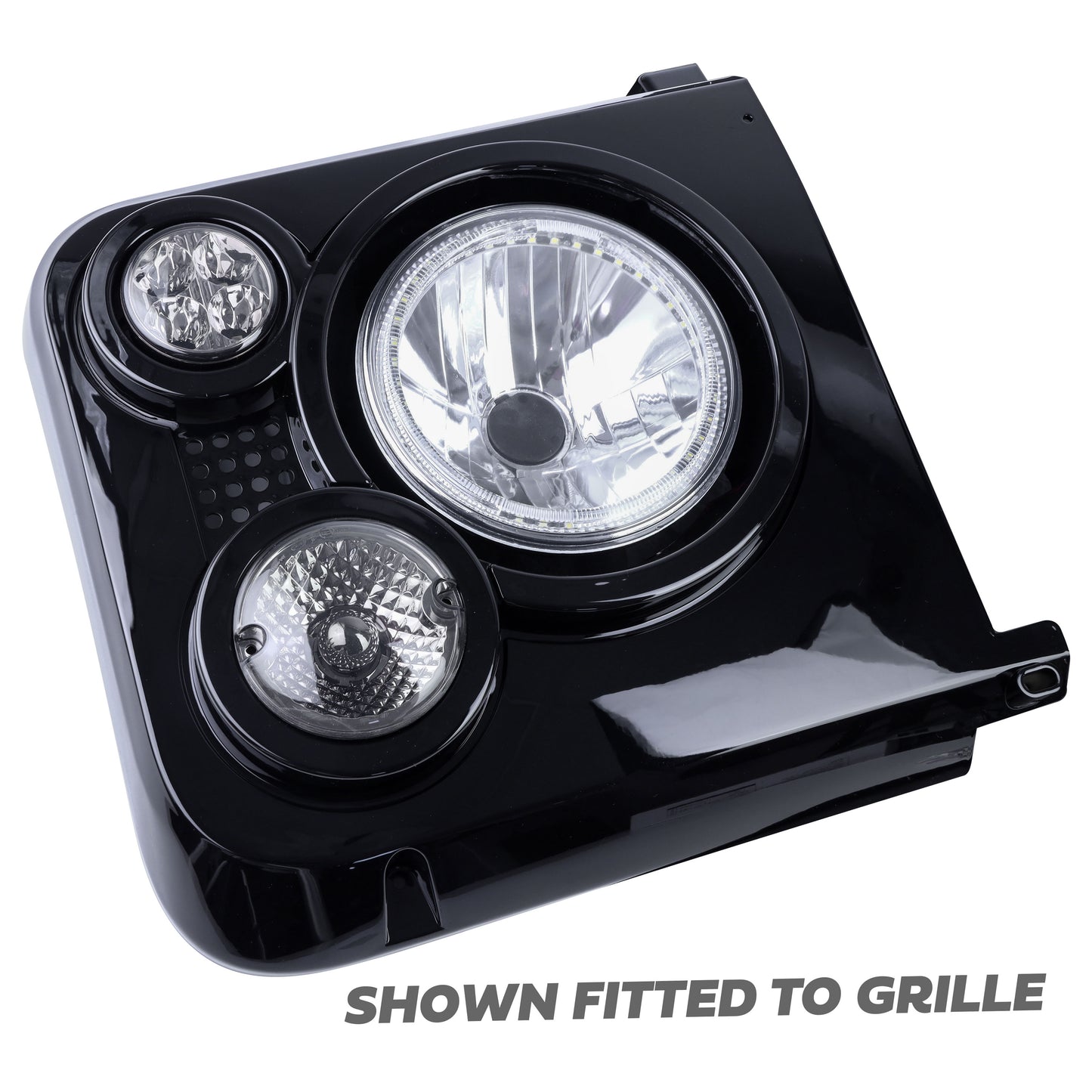 Smoked Light Kit for Land Rover Defender SVX Grille - RHD