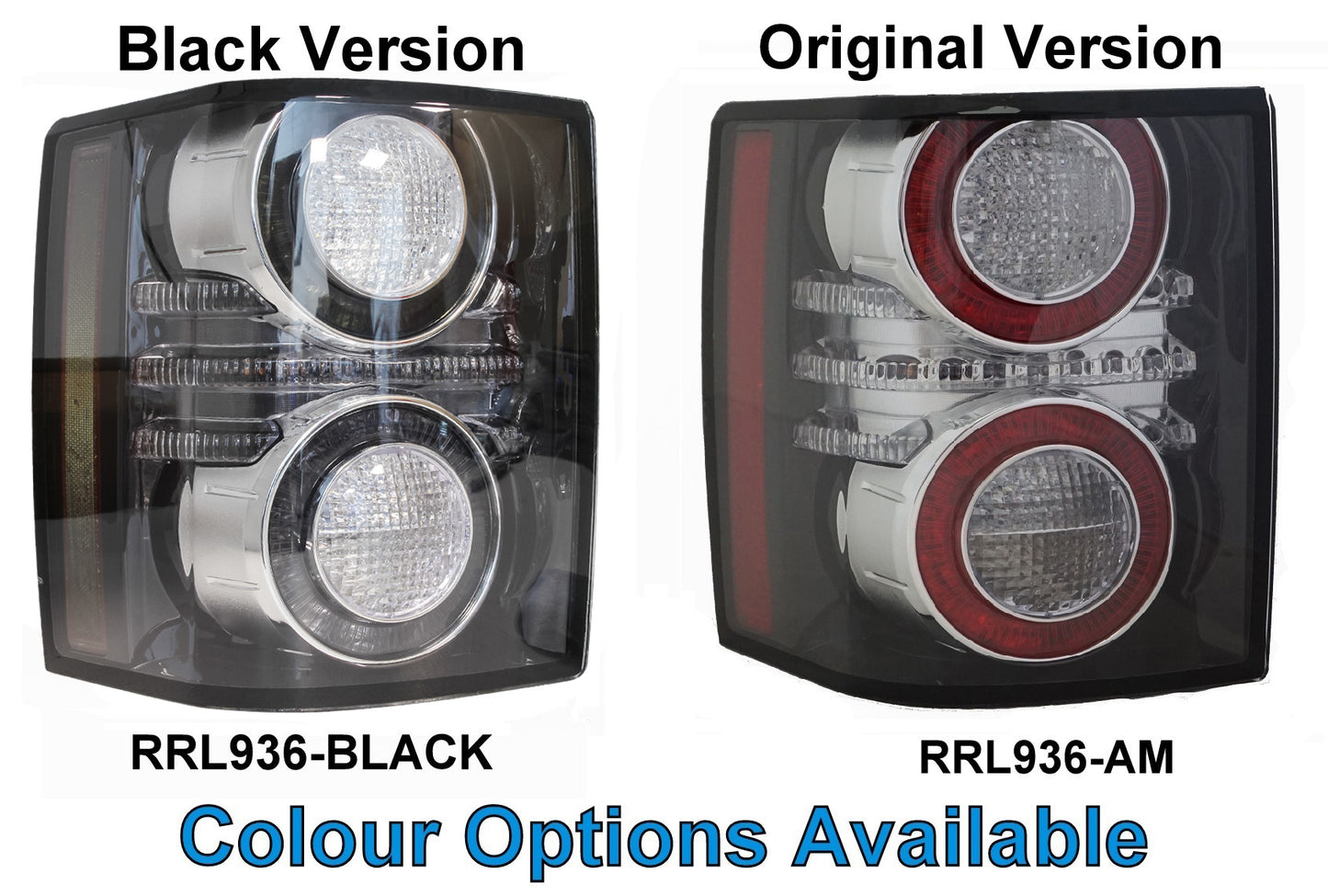 "Black Edition" LED Aftermarket Rear Lights Lamp for Range Rover L322 Vogue 2012+  - PAIR