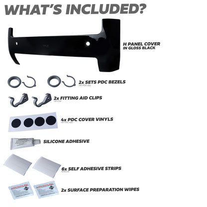 Front Bumper H-Panel Easy-Fit Cover for Land Rover Defender L663 - Gloss Black