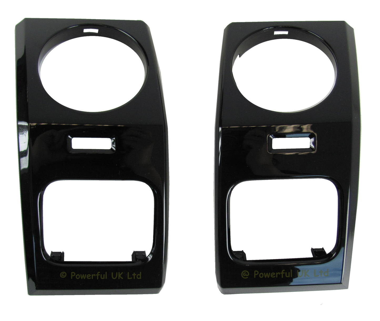 Dashboard Panel Ends 2 pc - Gloss Black - for Land Rover Discovery 3