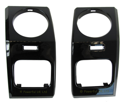 Dashboard Panel Ends 2 pc - Gloss Black - for Land Rover Discovery 3