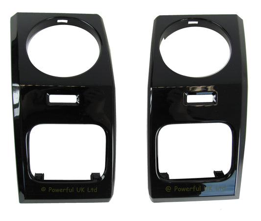 Dashboard Panel Ends 2 pc - Gloss Black - for Land Rover Discovery 3