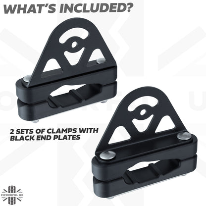 Roof Rack Mount Clamp for the Land Rover Defender L663 - Kit D (Black)