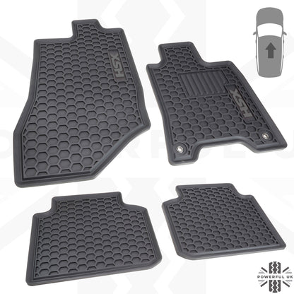 Rubber Floor Mats 4pc - RHD - for Nissan Navara NP300