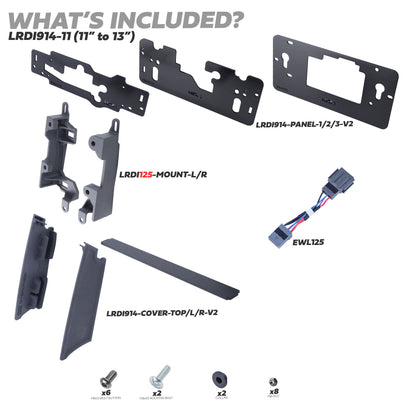 11.4" to 13.1" Infotainment Screen Kit for Land Rover Defender L663 (Brackets + Wiring Loom)