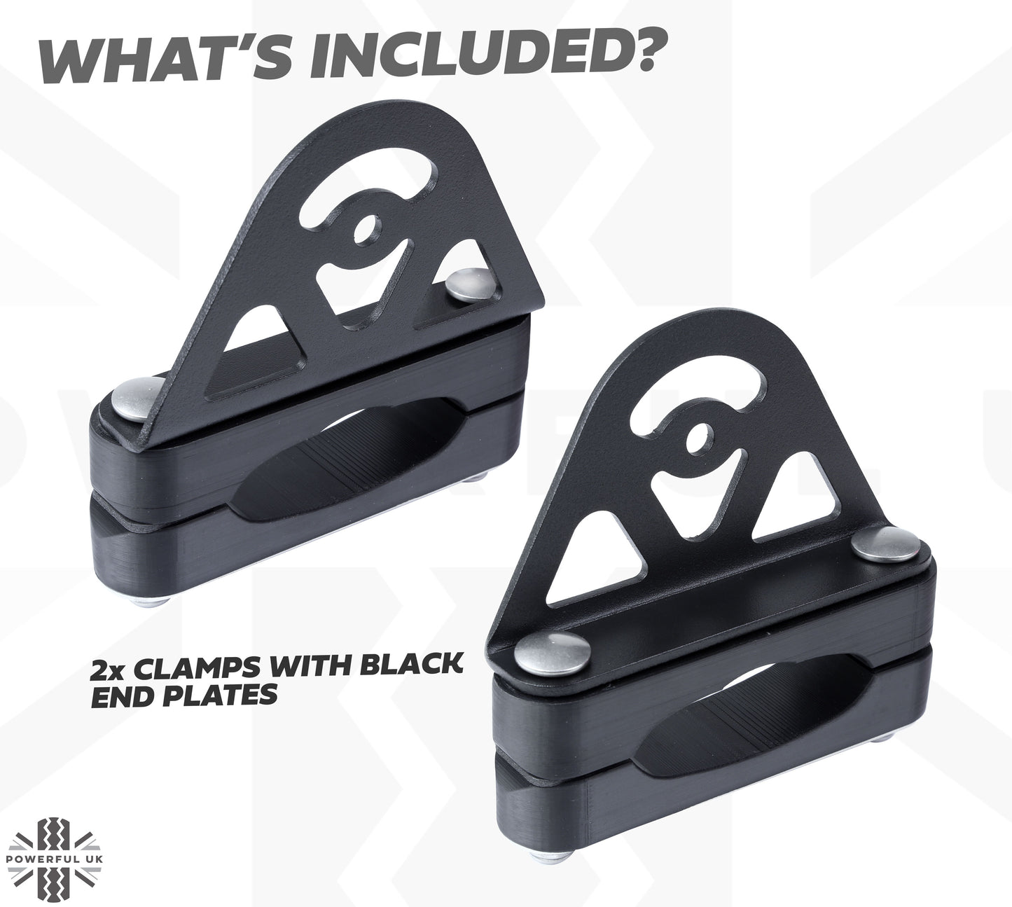 Mount Clamp Kit for the Land Rover Freelander 2 Genuine Cross Bars - Kit D (Black)