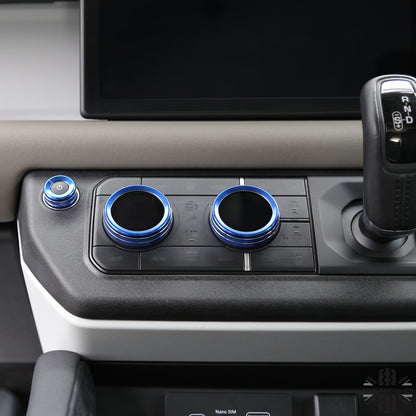 Interior Aircon Control Trim - Set of 3 - BLUE - for Land Rover Defender L663