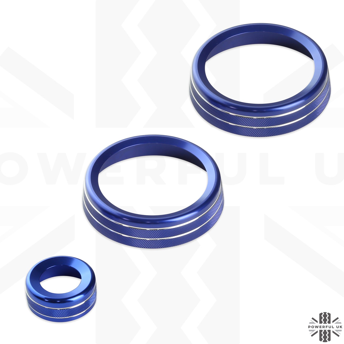 Interior Aircon Control Trim - Set of 3 - BLUE - for Land Rover Defender L663