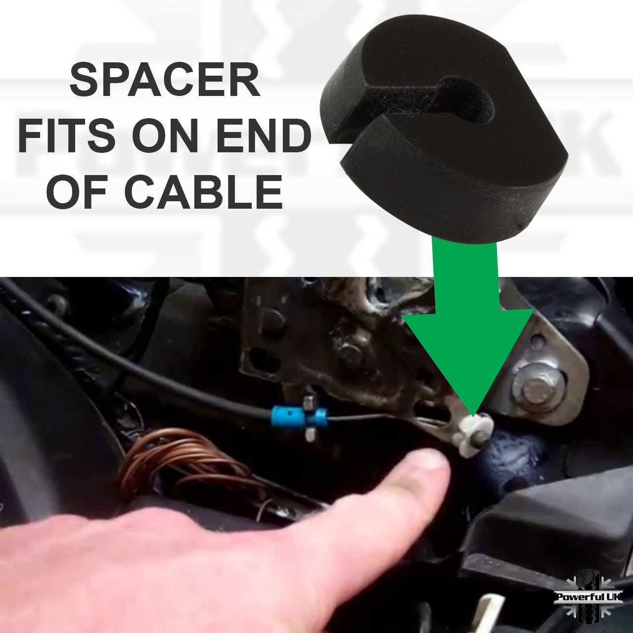 Bonnet Release Cable Fix Spacers x 2 for BMW Mini