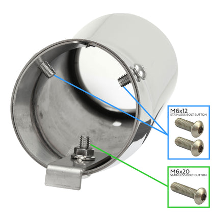 Exhaust Tips for Land Rover Defender L663 (for 55mm exhaust) - Stainless