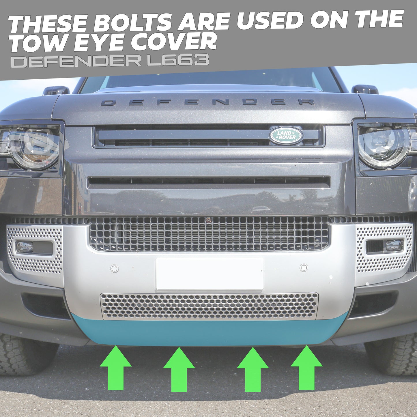 4x Genuine Bolts for Tow Eye Cover or Engine Cowl for Land Rover Defender L663