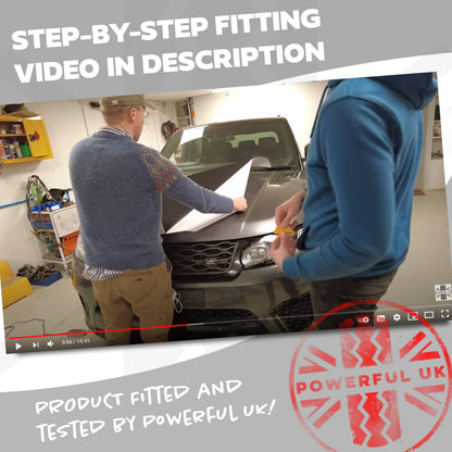 Bonnet Decal - Matt Black for Range Rover Sport L494 (2014-17)