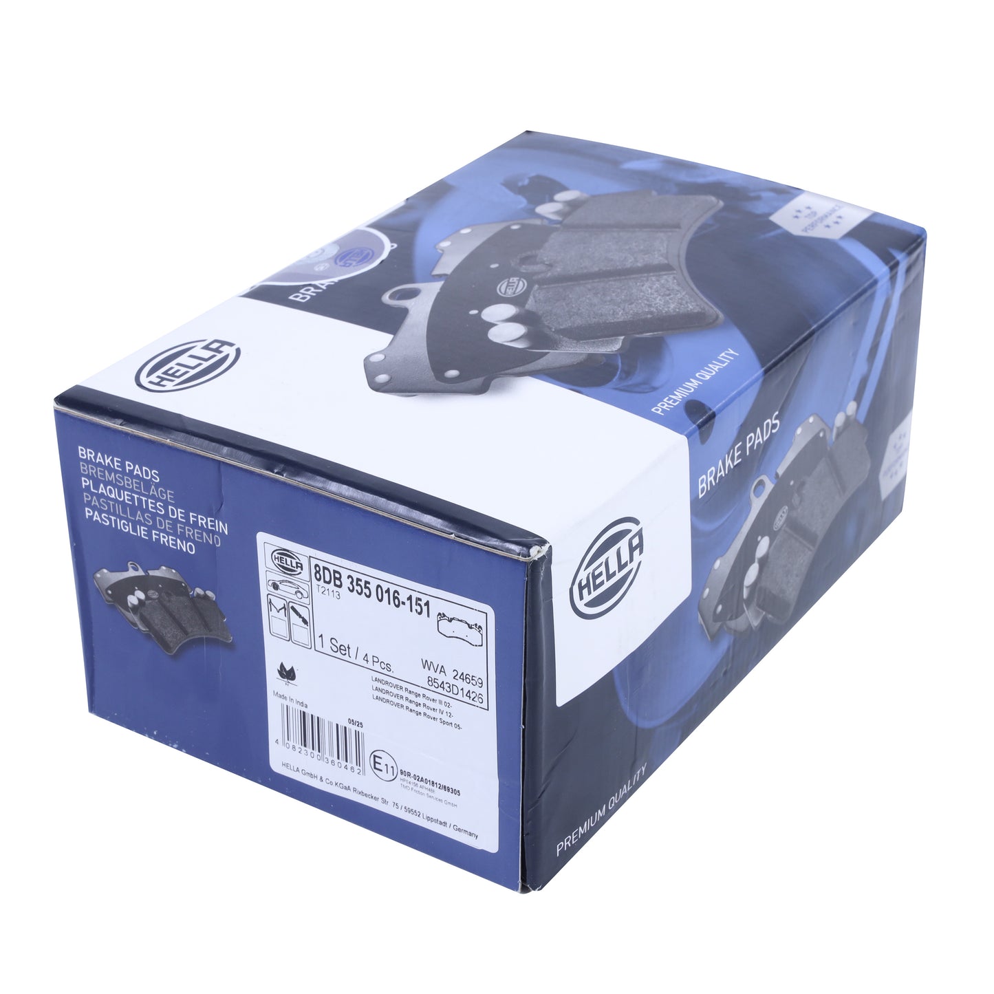 Hella Front Brake Pad Set for Range Rover L405