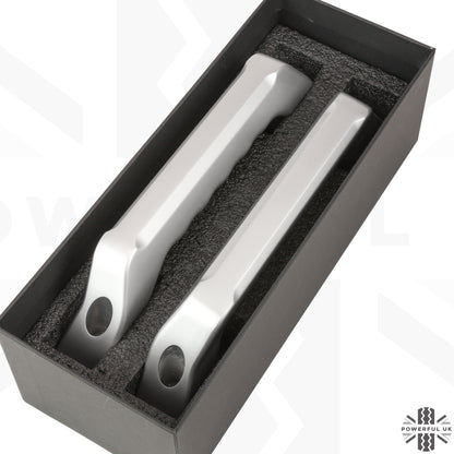 Aluminium Rear Grab Handles (Pair) for Land Rover Defender L663 - Silver