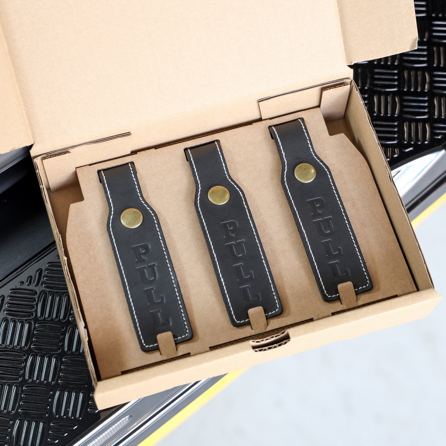 3x PULL Tabs for Land Rover Defender L663 - Black