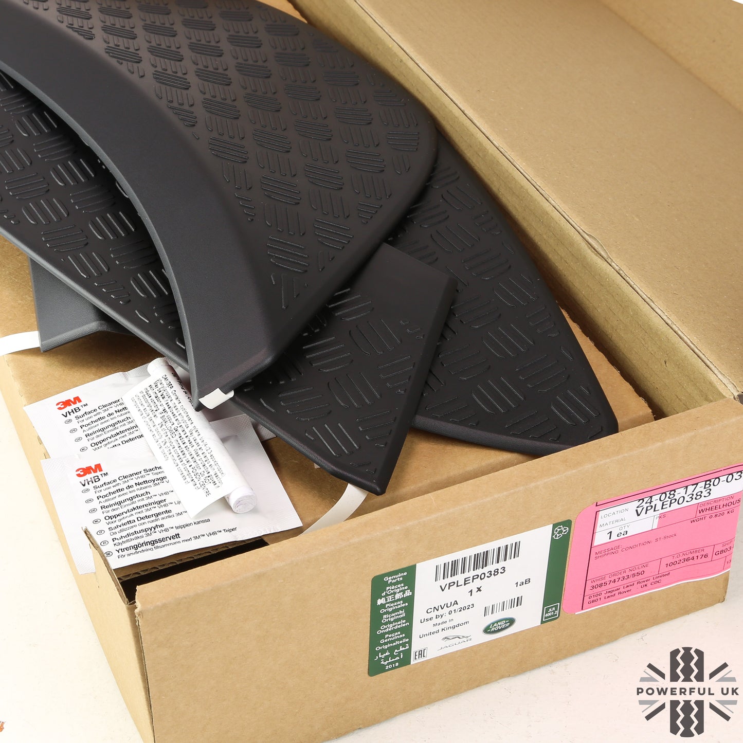 Chequer Plate Wheel Arch Trim Kit - Genuine - for Land Rover Defender L663 (90 model)