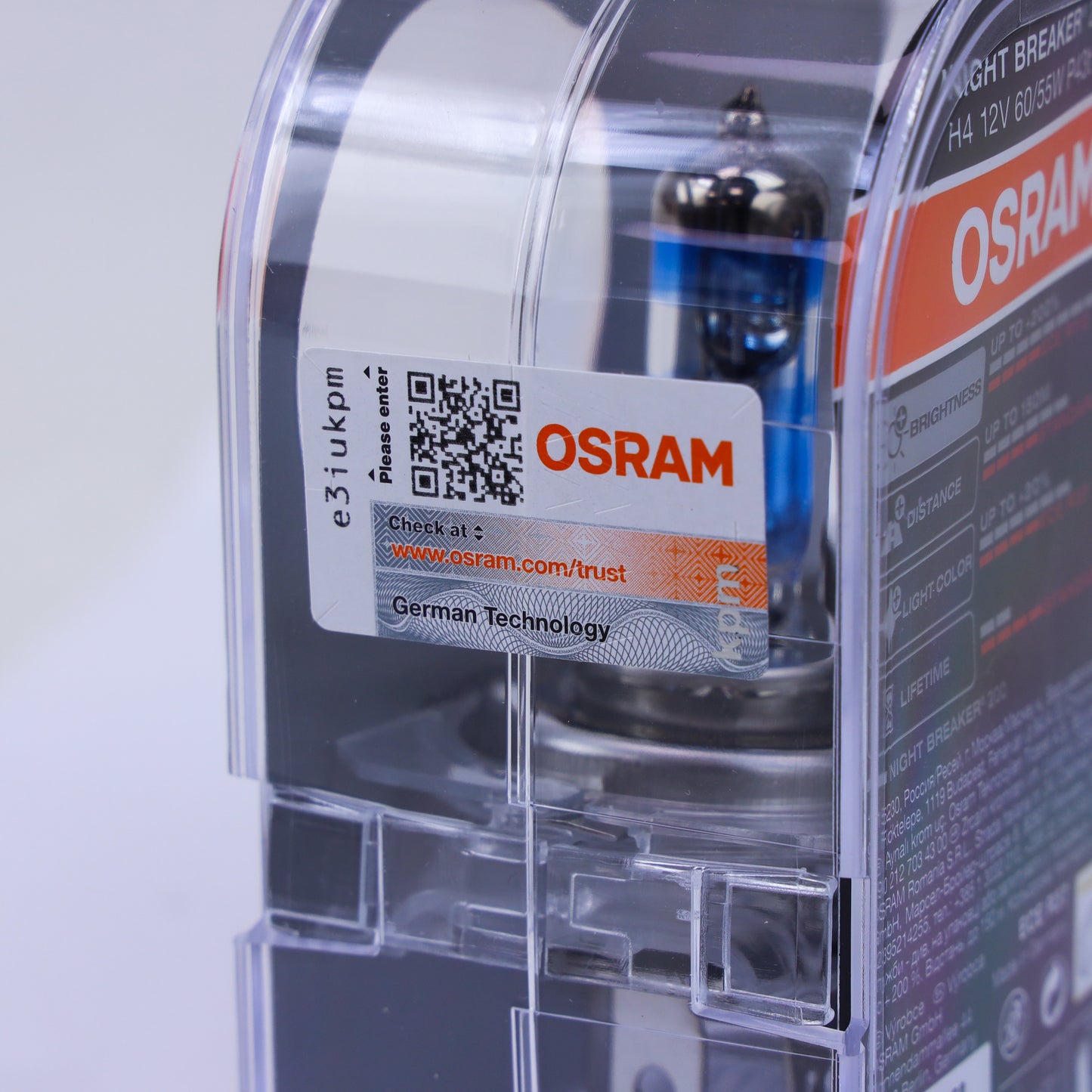OSRAM H4 high Power 'Night Breaker 200' Bulbs (Pair) for Land Rover Defender