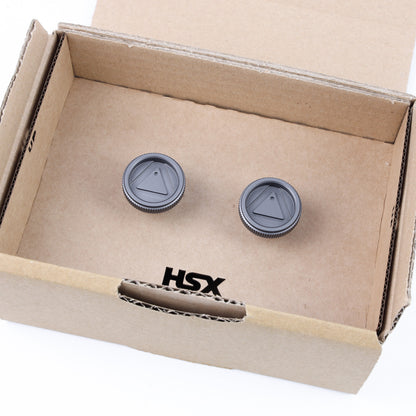 Warning Triangle Hatch Knobs for Land Rover Defender L663 - Gunmetal Grey