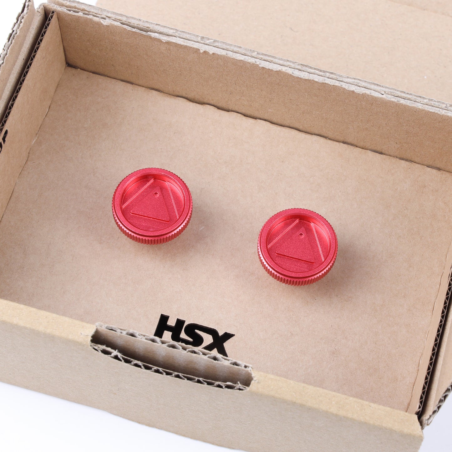 Warning Triangle Hatch Knobs for Land Rover Defender L663 - Red