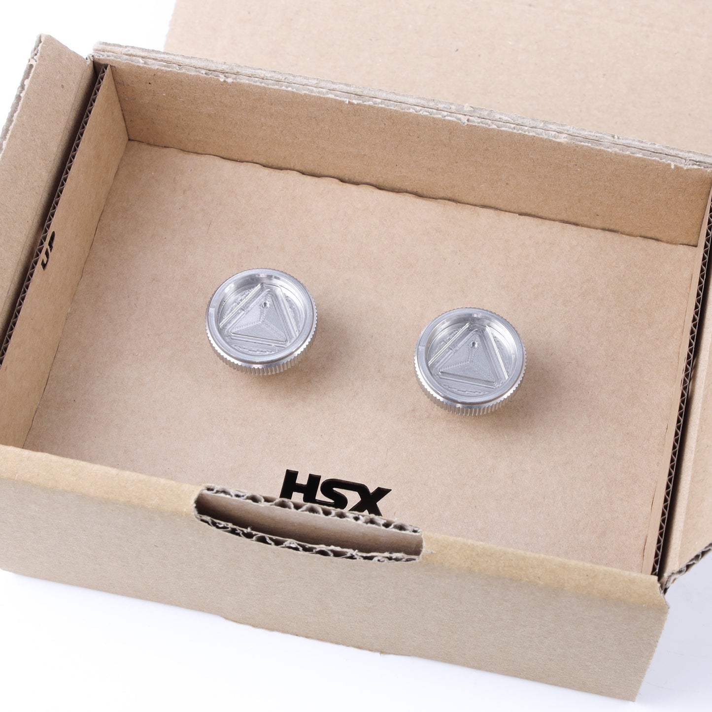Warning Triangle Hatch Knobs for Land Rover Defender L663 - Silver