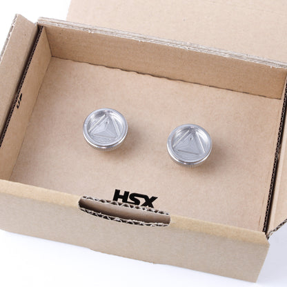 Warning Triangle Hatch Knobs for Land Rover Defender L663 - Silver