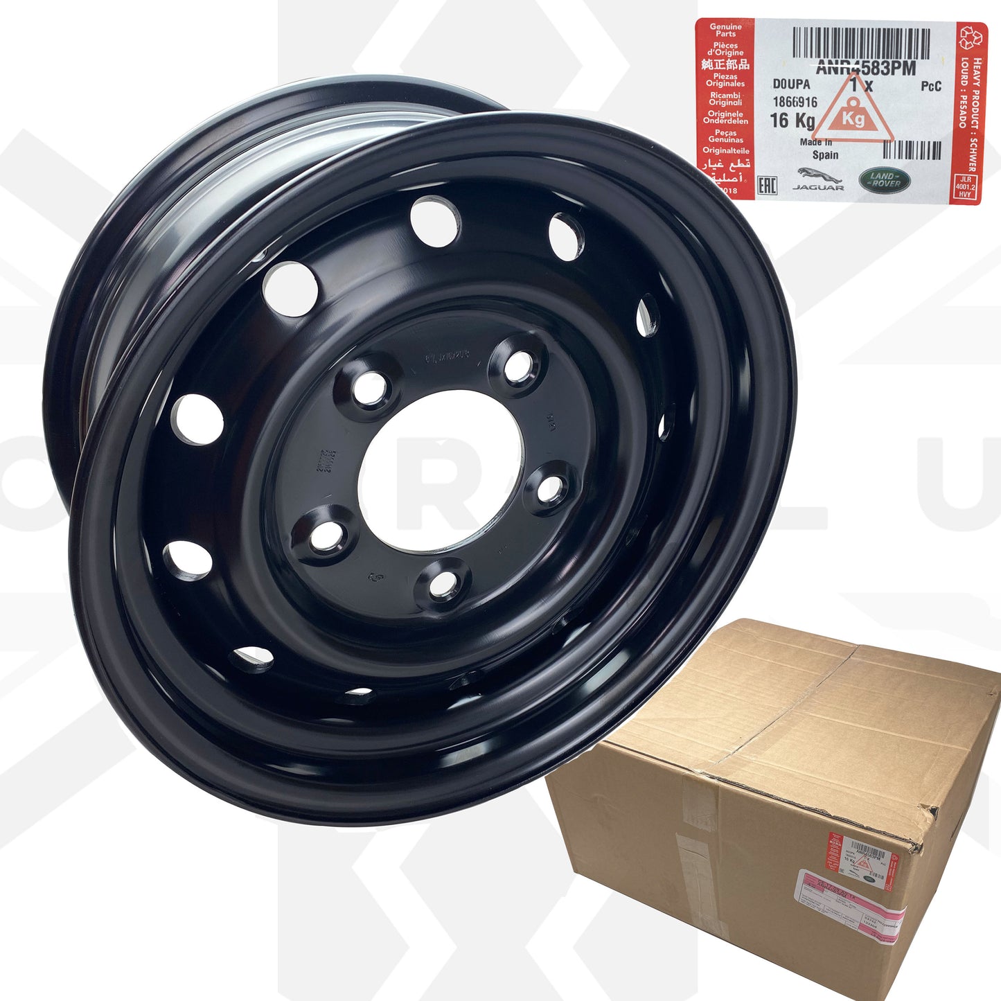 16" Heavy Duty Steel Wheel -Primer - for Classic Land Rover Defender
