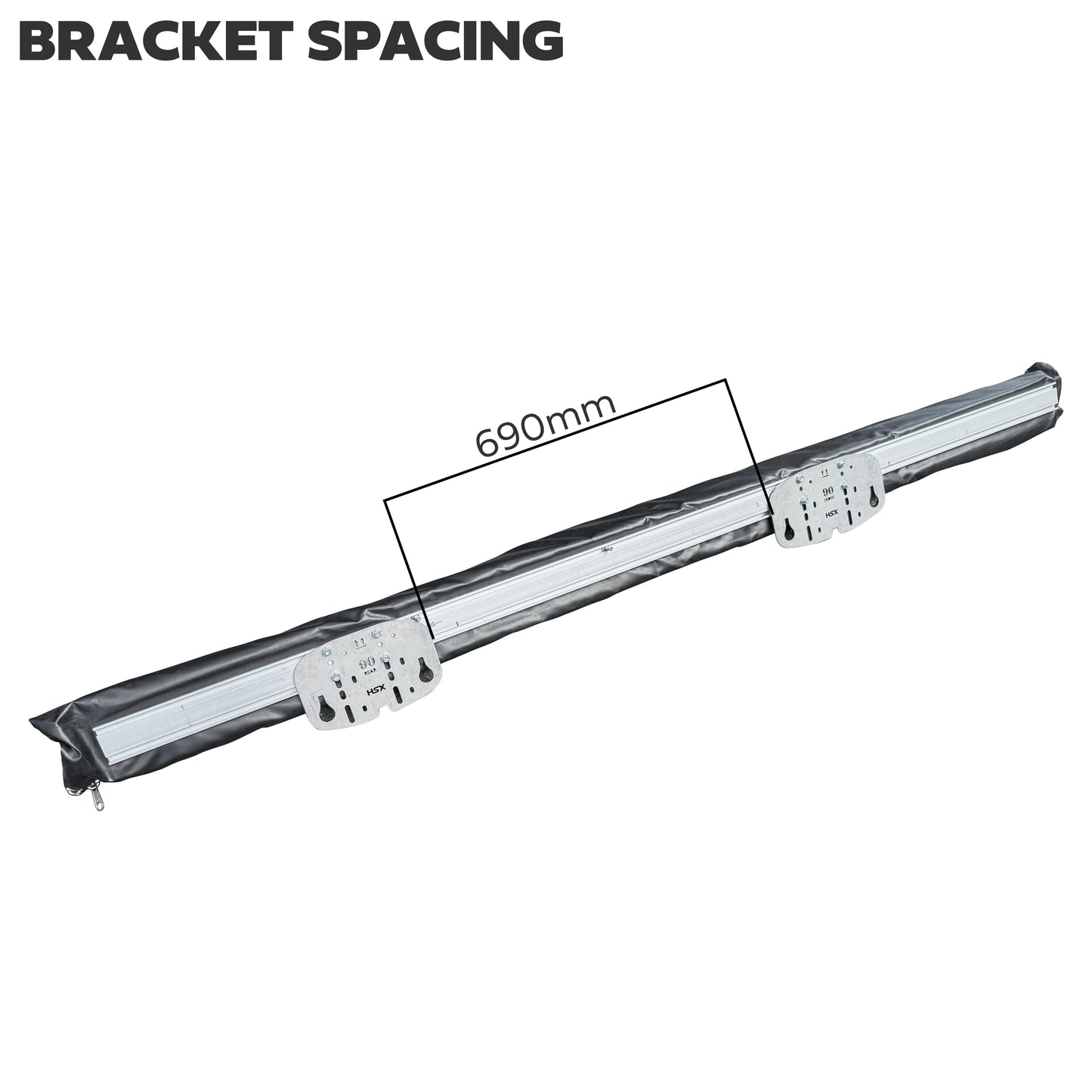 Easy Fit Awning Mounting Kit for Expedition Roof Rack for Land Rover Defender L663 90 - Right