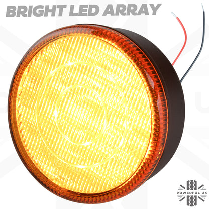 NAS Style Rear LED Indicators - 95mm for Land Rover Defender - PAIR